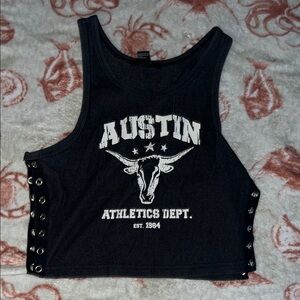 Austin Black Crop Top